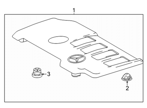 Mercedes-Benz 260-010-76-00 ENGINE COVER Mercedes-Benz 260-010-76-00 ENGINE COVER