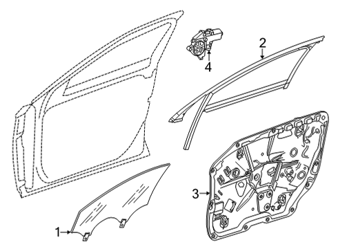 Mercedes-Benz 223-720-66-05 SIDE WINDOW PANE Mercedes-Benz 223-720-66-05 SIDE WINDOW PANE