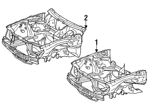 Mercedes-Benz 124-620-14-01 Front Inner Structure Mercedes-Benz 124-620-14-01 Front Inner Structure