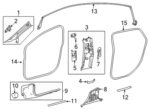 Mercedes-Benz 297-690-71-03-9K95 TRIM, B-PILLAR Mercedes-Benz 297-690-71-03-9K95 TRIM, B-PILLAR