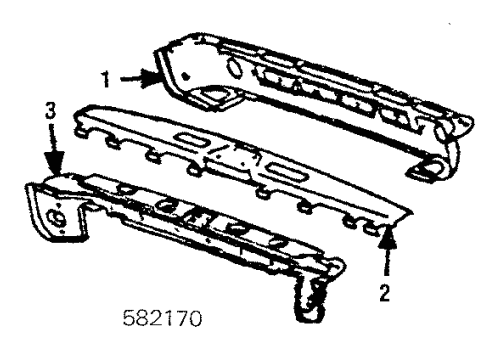 Mercedes-Benz 123-640-05-71 Panel Below Gate 123-640-05-71 Mercedes-Benz Panel Below Gate