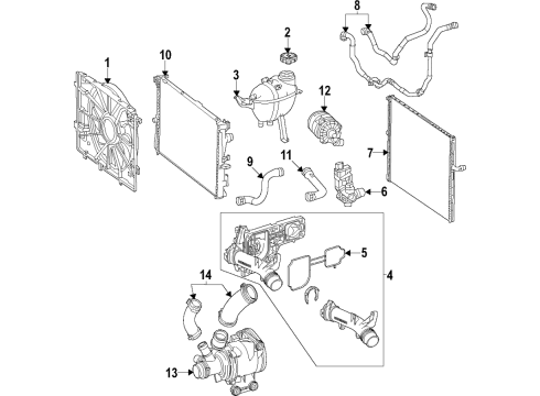 Mercedes-Benz 167-500-07-02 Radiator Shutter Assembly 167-500-07-02 Mercedes-Benz Radiator Shutter Assembly