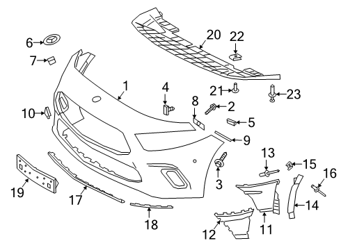 Mercedes-Benz 177-880-28-01-64-9999 TRIM, BUMPER Mercedes-Benz 177-880-28-01-64-9999 TRIM, BUMPER