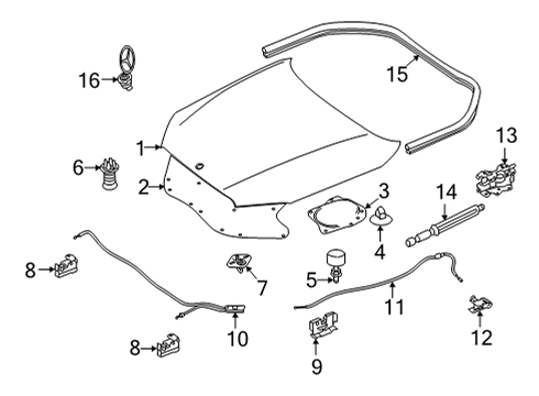 Mercedes-Benz 223-880-18-00-64 HINGE Mercedes-Benz 223-880-18-00-64 HINGE