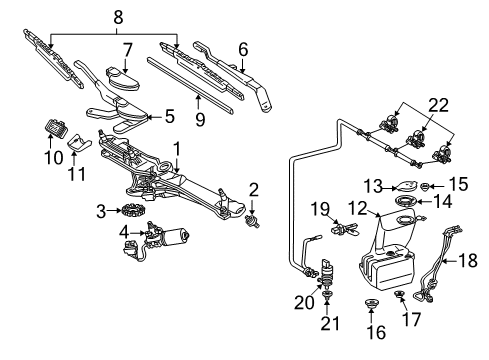 220-820-18-44 Mercedes-Benz Wiper Arm