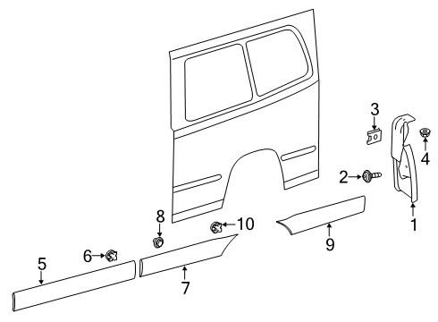 Mercedes-Benz 910-690-08-00-9K83 PROTECTIVE STRIP Mercedes-Benz 910-690-08-00-9K83 PROTECTIVE STRIP