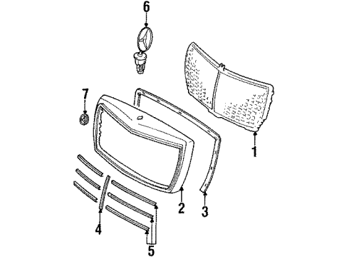 126-888-00-23 Mercedes-Benz Grille