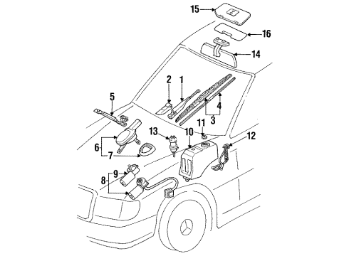 Mercedes-Benz 124-810-22-10-3111 Sunvisor Mercedes-Benz 124-810-22-10-3111 Sunvisor