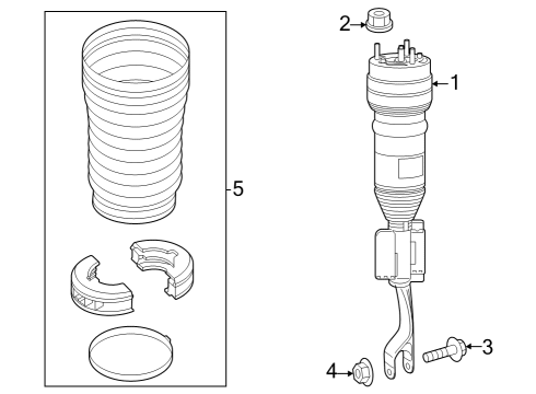 Mercedes-Benz 295-320-70-01-38 EXCHANGE AIR SUSPENSION STRUT