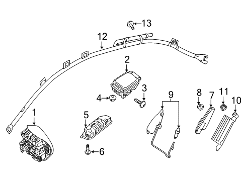 Mercedes-Benz 000-860-12-02-9116 Driver Inflator Module 000-860-12-02-9116 Mercedes-Benz Driver Inflator Module