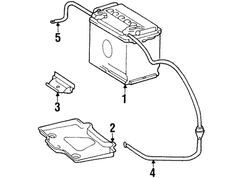 Mercedes-Benz 124-540-23-30 Positive Cable Mercedes-Benz 124-540-23-30 Positive Cable