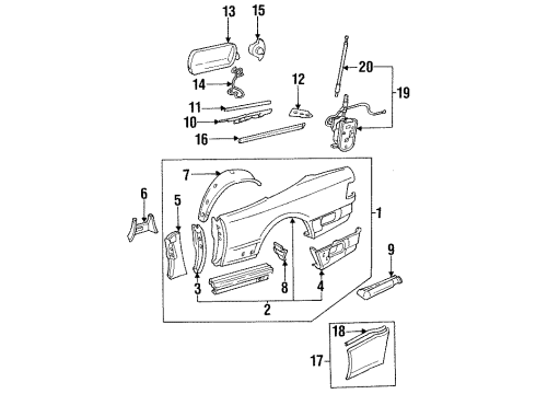 Mercedes-Benz 124-698-10-80 Applique Mercedes-Benz 124-698-10-80 Applique