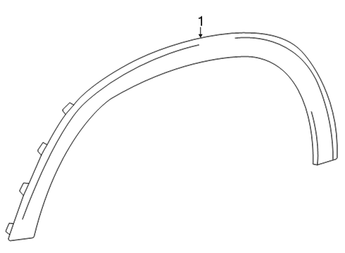 Mercedes-Benz 167-880-51-09 FENDER FLARE, FRONT Mercedes-Benz 167-880-51-09 FENDER FLARE, FRONT