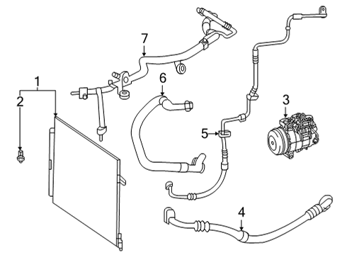 Mercedes-Benz 167-830-71-00 Refrigerant Line Mercedes-Benz 167-830-71-00 Refrigerant Line