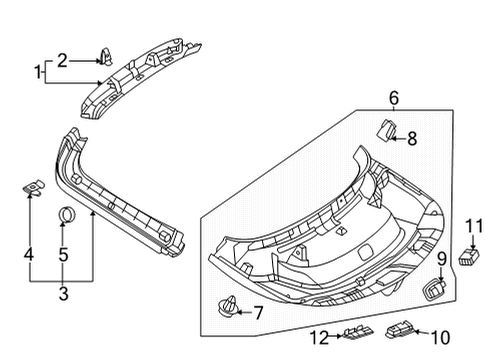 Mercedes-Benz 290-740-09-00-64-8T92 TRIM, REAR-END DOOR Mercedes-Benz 290-740-09-00-64-8T92 TRIM, REAR-END DOOR