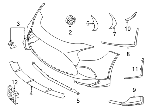 Mercedes-Benz 010-990-17-04 Bumper Cover Screw 010-990-17-04 Mercedes-Benz Bumper Cover Screw