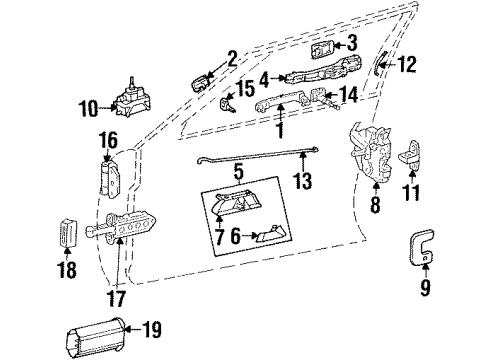 Mercedes-Benz 124-760-02-61 Handle, Inside 124-760-02-61 Mercedes-Benz Handle, Inside