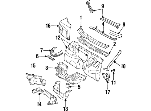 Mercedes-Benz 124-620-34-78 Center Panel 124-620-34-78 Mercedes-Benz Center Panel