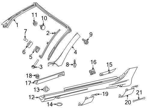 Mercedes-Benz 172-720-00-78-28 SEALING FRAME Mercedes-Benz 172-720-00-78-28 SEALING FRAME