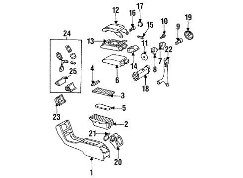 Mercedes-Benz 140-680-53-50-8F33 Console 140-680-53-50-8F33 Mercedes-Benz Console