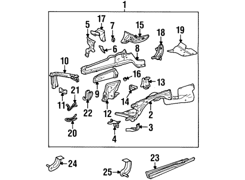 Mercedes-Benz 126-620-65-14 Front Bracket Mercedes-Benz 126-620-65-14 Front Bracket