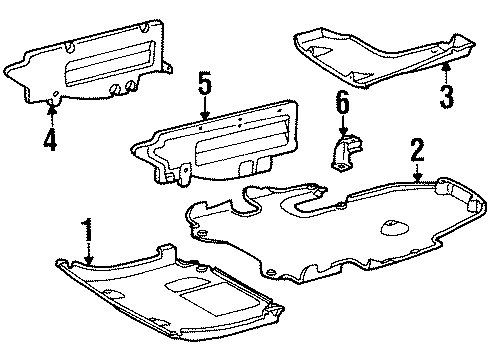 Mercedes-Benz 124-524-00-40 Lower Cover Bracket 124-524-00-40 Mercedes-Benz Lower Cover Bracket