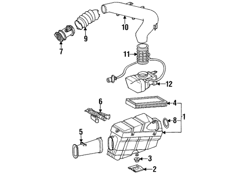 Mercedes-Benz 104-094-08-41 Air Cleaner Assembly Mount Bracket 104-094-08-41 Mercedes-Benz Air Cleaner Assembly Mount Bracket