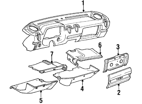 Mercedes-Benz 123-689-05-83 Glove Box Door 123-689-05-83 Mercedes-Benz Glove Box Door