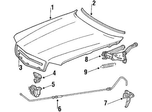 Mercedes-Benz 126-889-03-25 Lock Cover Mercedes-Benz 126-889-03-25 Lock Cover