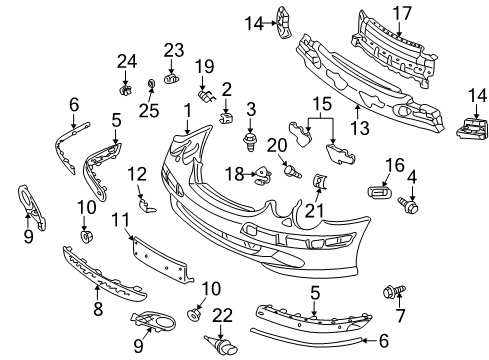 Mercedes-Benz 215-885-04-53 Outer Grille 215-885-04-53 Mercedes-Benz Outer Grille