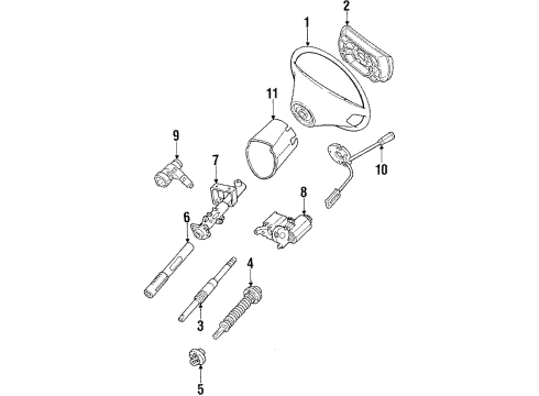 126-460-04-04 Mercedes-Benz Ignition Lock Cylinder
