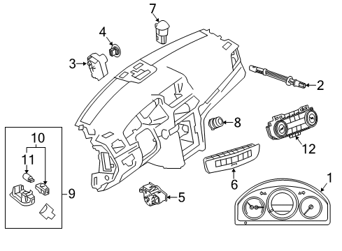 Mercedes-Benz 204-900-68-13 Instrument Cluster 204-900-68-13 Mercedes-Benz Instrument Cluster