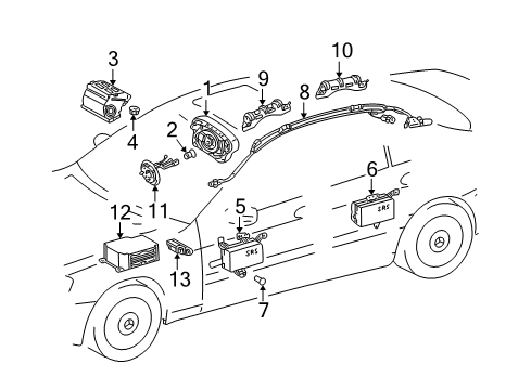 Mercedes-Benz 203-460-05-98-9B51 Driver Inflator Module 203-460-05-98-9B51 Mercedes-Benz Driver Inflator Module