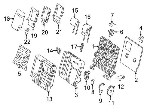 Mercedes-Benz 166-970-02-30-64-9A84 Armrest, Folding Mercedes-Benz 166-970-02-30-64-9A84 Armrest, Folding