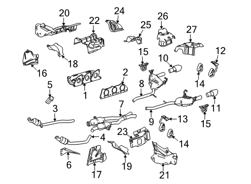 Mercedes-Benz 164-490-98-36-80 Catalytic Converter 164-490-98-36-80 Mercedes-Benz Catalytic Converter