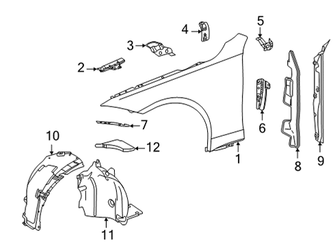 Mercedes-Benz 223-690-30-10 TRIM, WHEEL ARCH Mercedes-Benz 223-690-30-10 TRIM, WHEEL ARCH