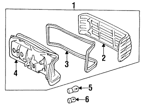 Mercedes-Benz 201-820-21-64 Tail Lamp Assembly Mercedes-Benz 201-820-21-64 Tail Lamp Assembly