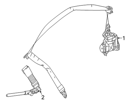 Mercedes-Benz 000-990-13-23 Retractor Assembly Lower Bolt 000-990-13-23 Mercedes-Benz Retractor Assembly Lower Bolt