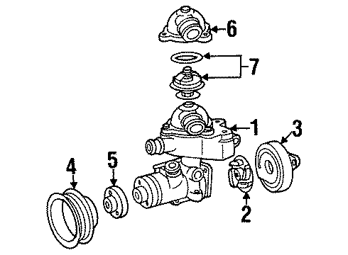 Mercedes-Benz 104-200-32-01-80 Water Pump 104-200-32-01-80 Mercedes-Benz Water Pump