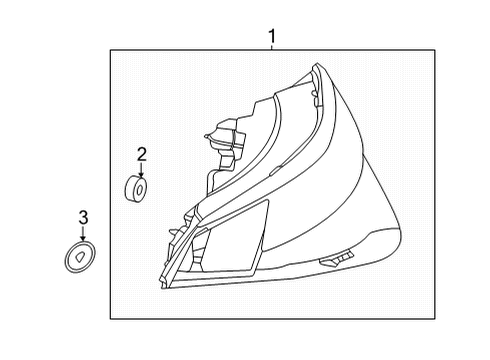 000-997-94-16 Mercedes-Benz Tail Lamp Assembly Washer