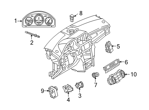 Mercedes-Benz 204-900-45-10 INSTRUMENT CLUSTER Mercedes-Benz 204-900-45-10 INSTRUMENT CLUSTER