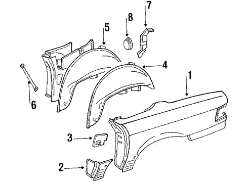 Mercedes-Benz 107-690-09-80 Side Molding