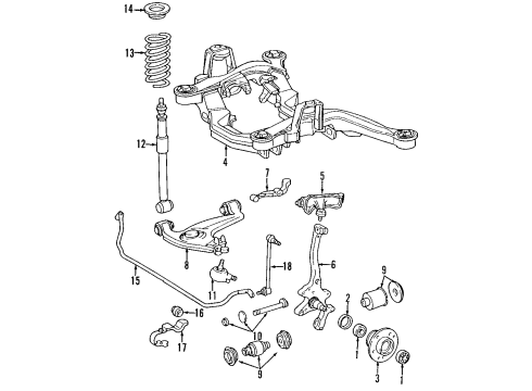 Mercedes-Benz 140-330-35-42 Subframe Unit 140-330-35-42 Mercedes-Benz Subframe Unit