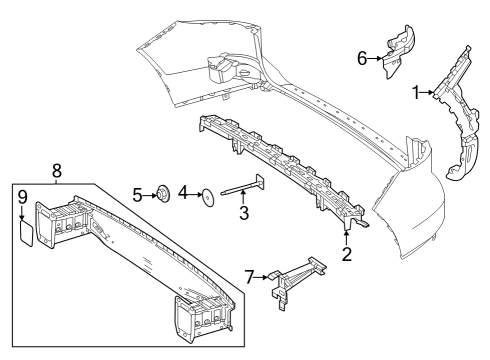 Mercedes-Benz 243-885-55-04 BUMPER HOLDER Mercedes-Benz 243-885-55-04 BUMPER HOLDER