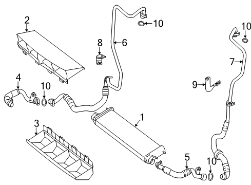 Mercedes-Benz 166-500-06-16-65 AIR DUCTING FOR RADIATOR