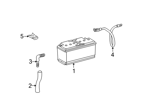 Mercedes-Benz 203-540-04-33 Positive Cable 203-540-04-33 Mercedes-Benz Positive Cable