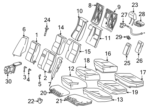 Mercedes-Benz 203-920-00-32 Back Frame 203-920-00-32 Mercedes-Benz Back Frame