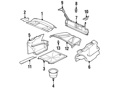 Mercedes-Benz 124-690-68-30 Trunk Side Trim Mercedes-Benz 124-690-68-30 Trunk Side Trim