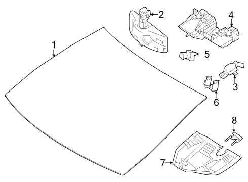 Mercedes-Benz 296-821-32-00-9051 Cover, Rain, Light Sensor Mercedes-Benz 296-821-32-00-9051 Cover, Rain, Light Sensor