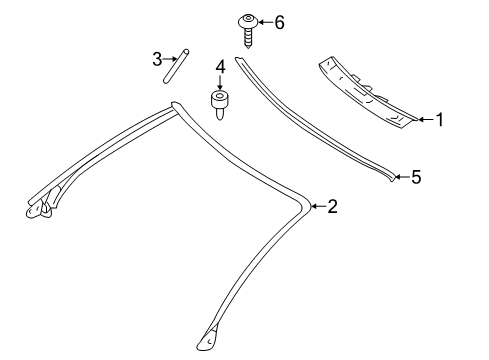 2011 Mercedes-Benz E350 Windshield Header & Components